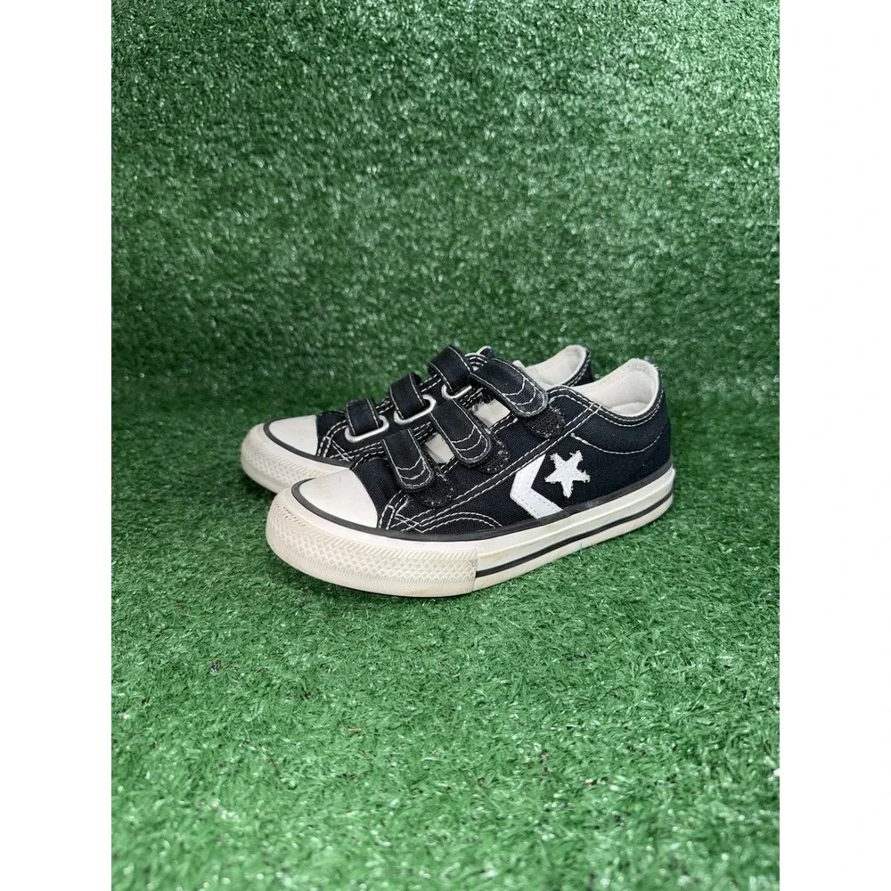 Converse Chuck Taylor All Star Shoes Toddler Kids Size 12 Black Low Top Canvas - Picture 3 of 9